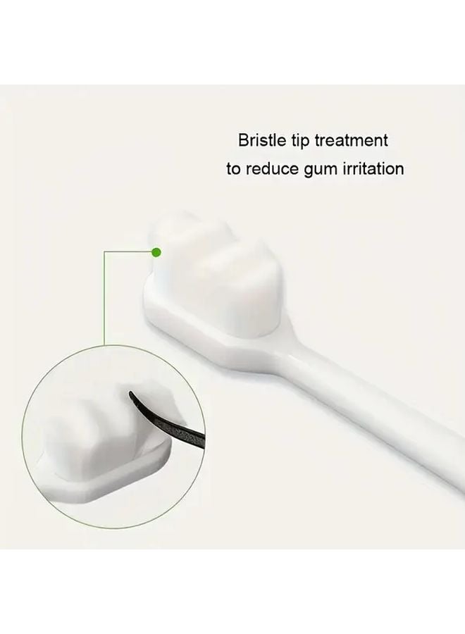2 Pack Extra Soft Micro Nano Bristle Toothbrush Set For Sensitive Teeth And Gums Deep Cleaning 1 White 1 Black - Image 5